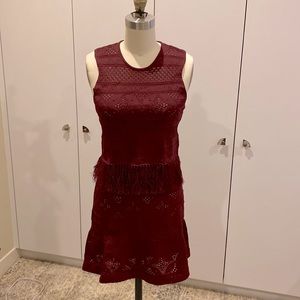 A.L.C. two piece dress in rich burgundy sz S